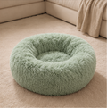 Plush and Soft donut shaped bed for pets with warm faux fur. For Comfortable Sleeping, warmth and washing.(For Small/Medium Dogs and Cats) Shipping in description
